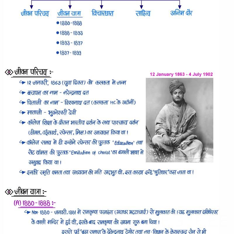 आधुनिक भारत (Modern History) - Handwritten Notes (Set of 2 Books)